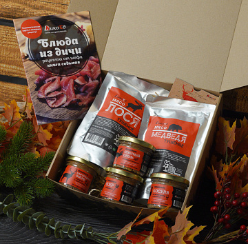 Фото Подарочный набор Дикоешь с четырьмя паштетами 100г и тушенкой