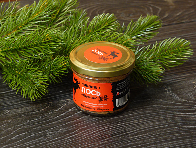 Превью Паштет из мяса лося с брусникой 100г