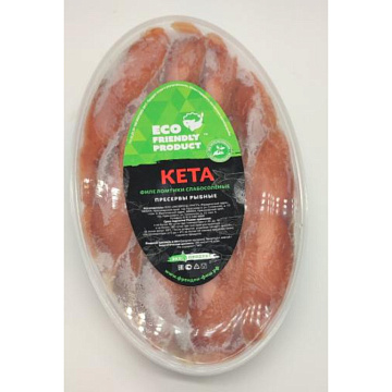 Фото Кета филе ломтики без масла с/с 500гр