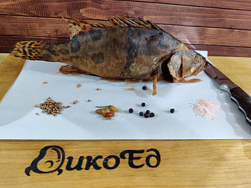 Фото Китайский окунь горячего копчения